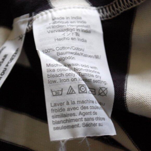 J. Crew Maxi Dress Black White Striped Tank Sleeveless High-Low AO477 - Picture 5 of 6